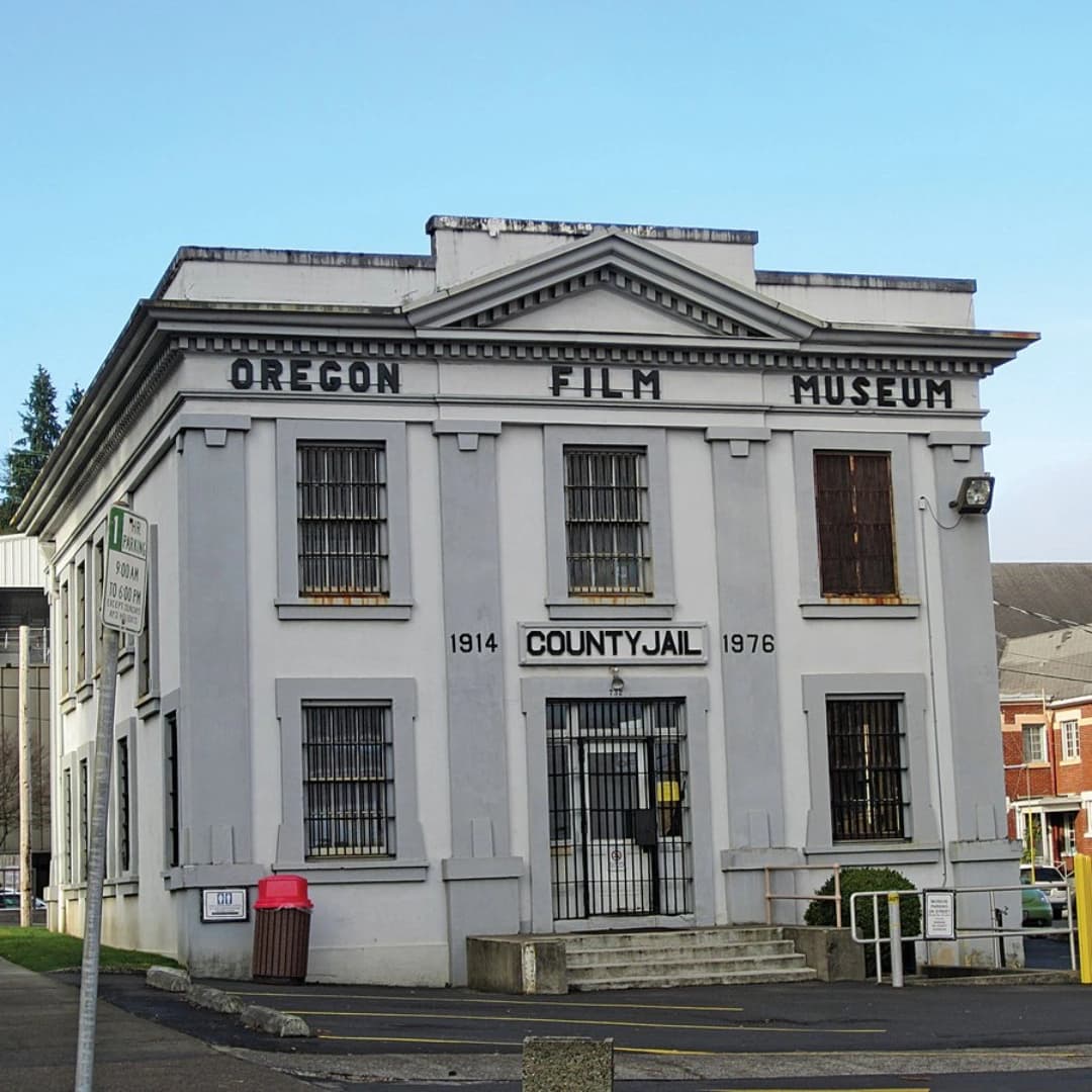 Historic building housing the Oregon Film Museum, originally the County Jail, built in 1914.