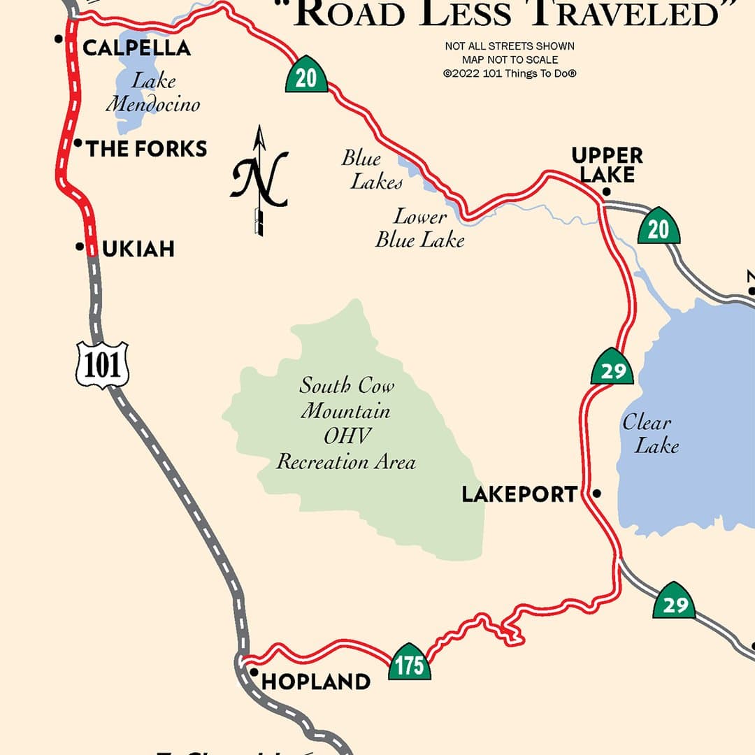 The “Road Less Traveled” from Hopland to Ukiah